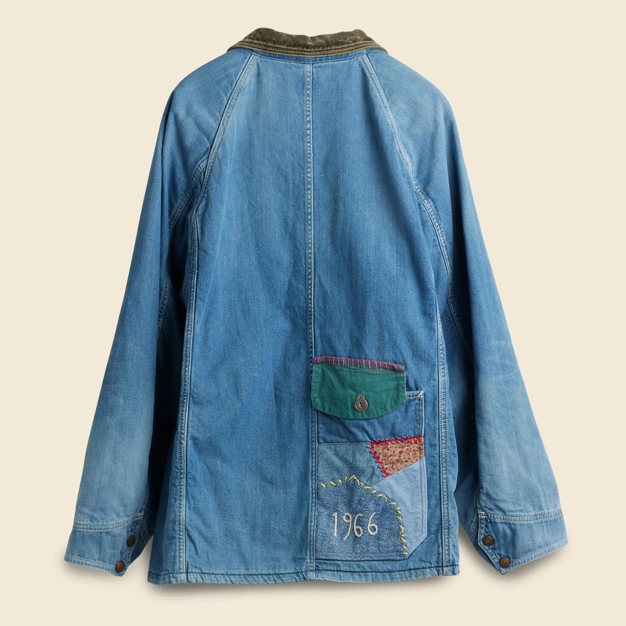 66 Hippie Remake Denim Lined Cactus Coverall - Indigo