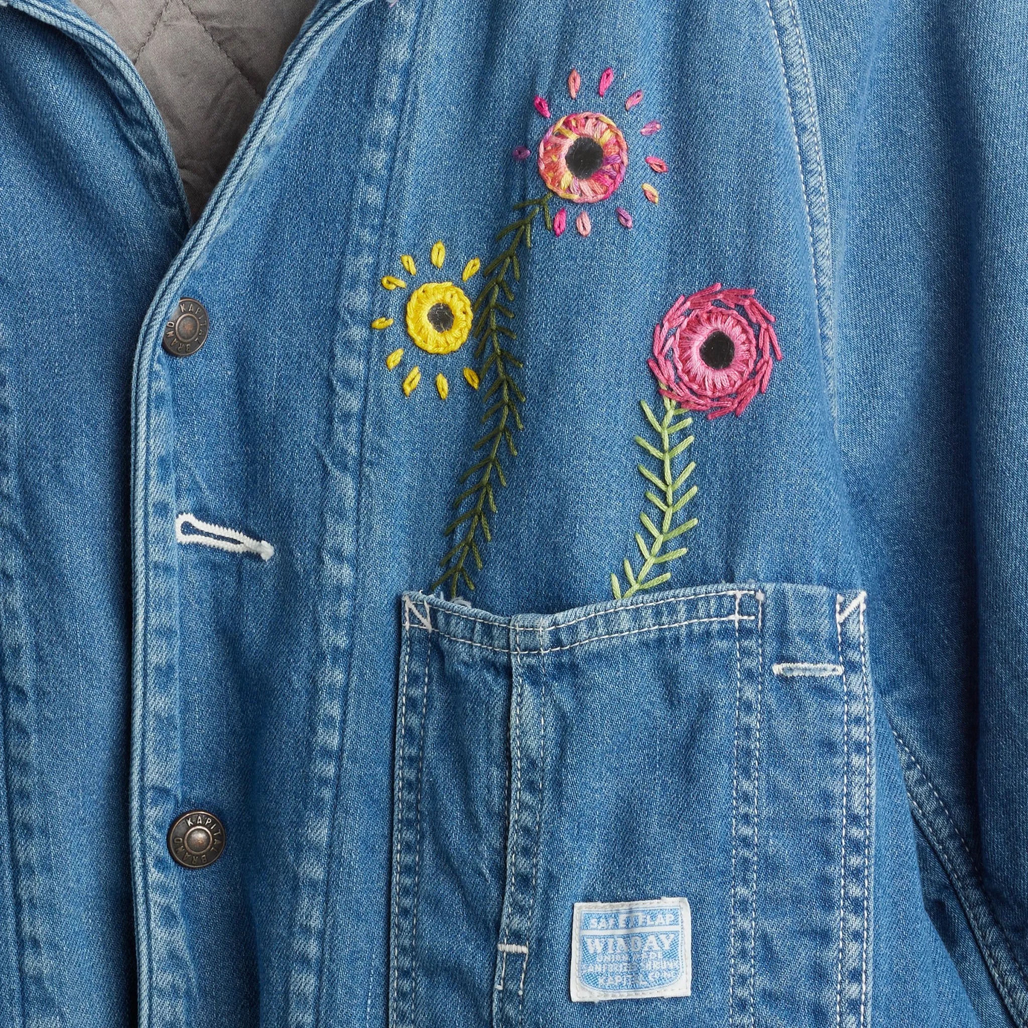 66 Hippie Remake Denim Lined Cactus Coverall - Indigo