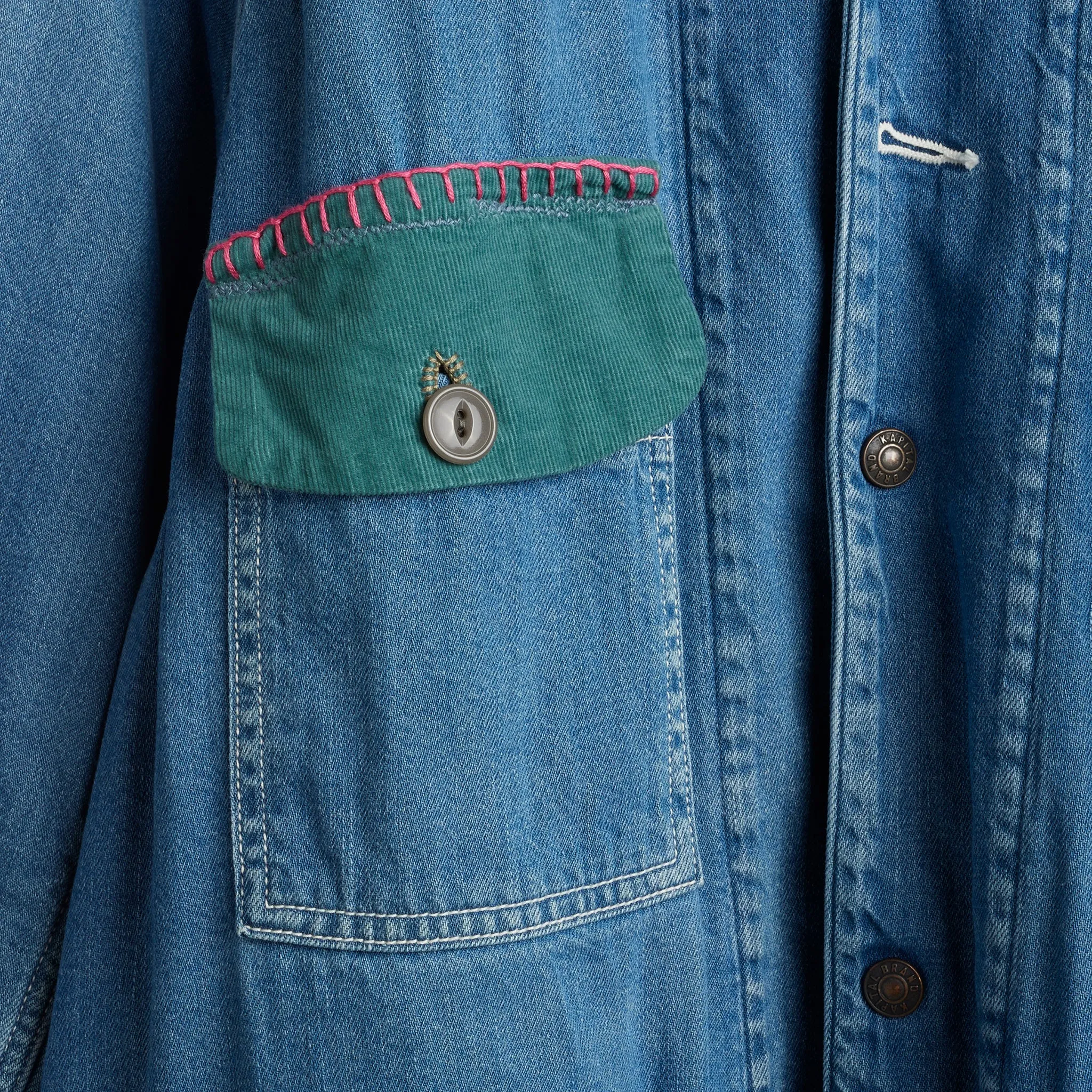 66 Hippie Remake Denim Lined Cactus Coverall - Indigo