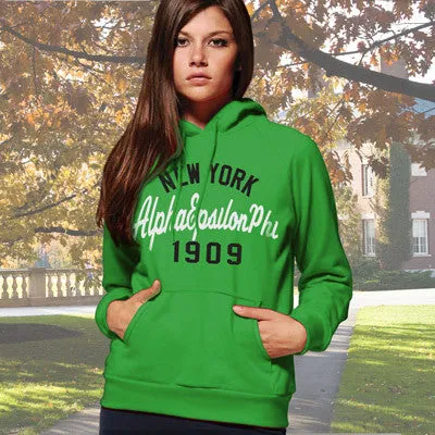 Alpha Epsilon Phi State and Date Printed Hoody - Gildan 18500 - CAD