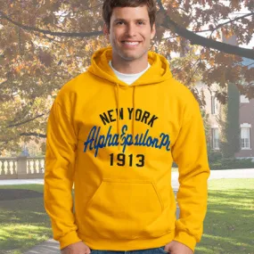 Alpha Epsilon Pi State and Date Printed Hoody - Gildan 18500 - CAD