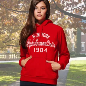 Alpha Gamma Delta State and Date Printed Hoody - Gildan 18500 - CAD