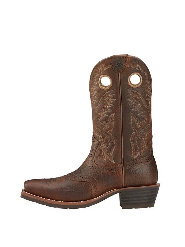 Ariat 10002227 Mens Heritage Roughstock Western Boot Brown Oiled Rowdy