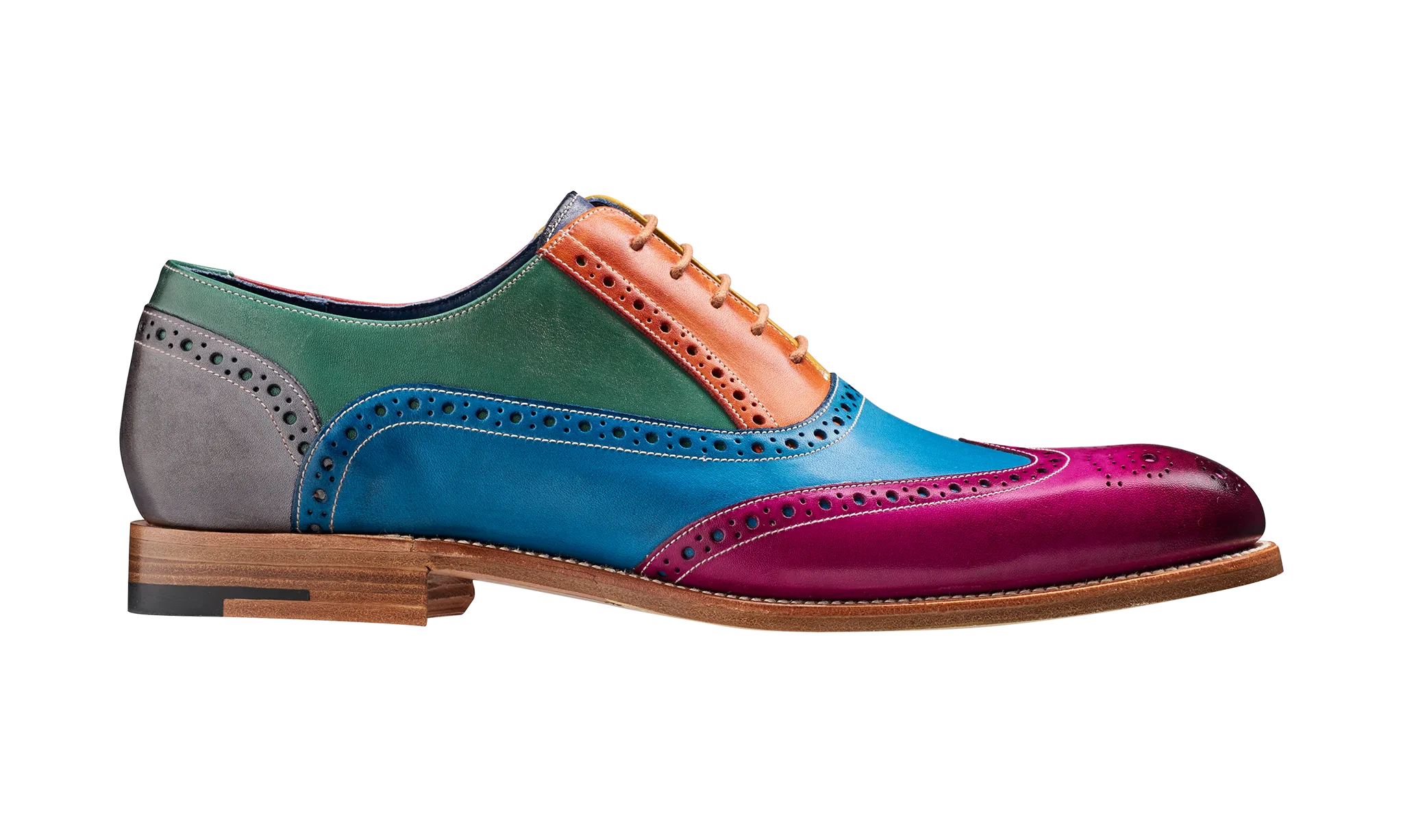 Barker Valiant Full Brogue Oxford Shoe - Multicoloured Hand Painted