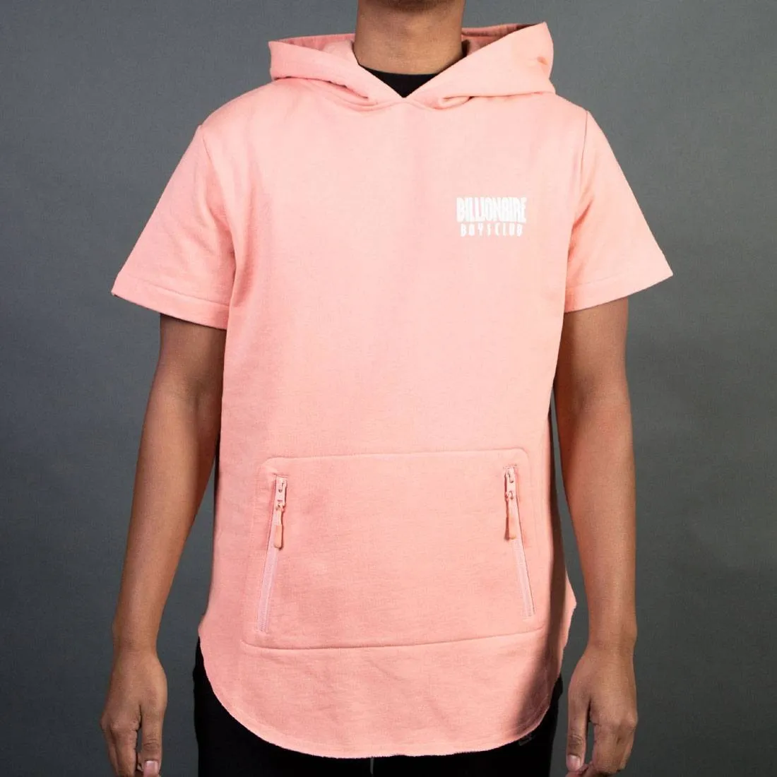 Billionaire Boys Club Men Breakers Short Sleeve Hoody (pink / coral almond)