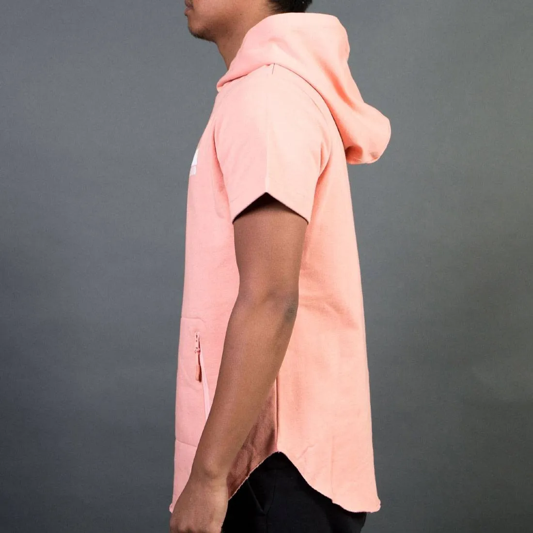 Billionaire Boys Club Men Breakers Short Sleeve Hoody (pink / coral almond)