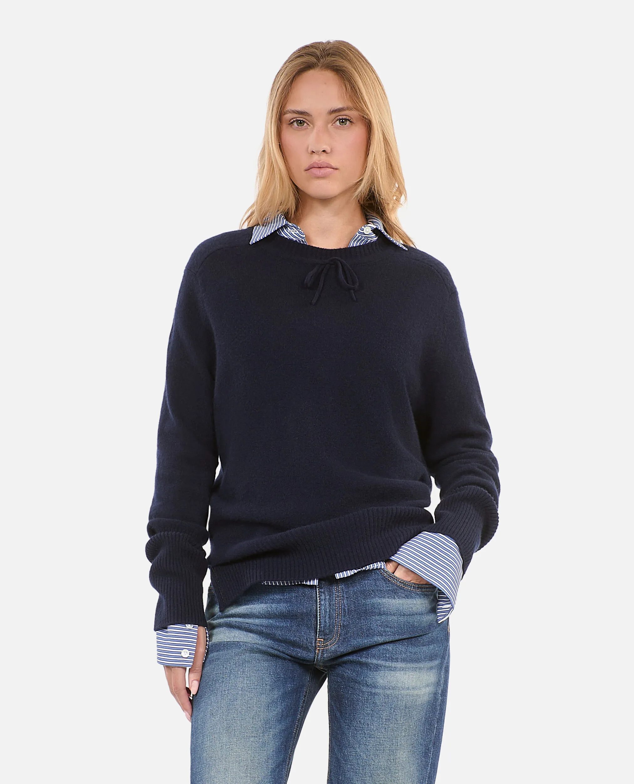 Blue cashmere sweater