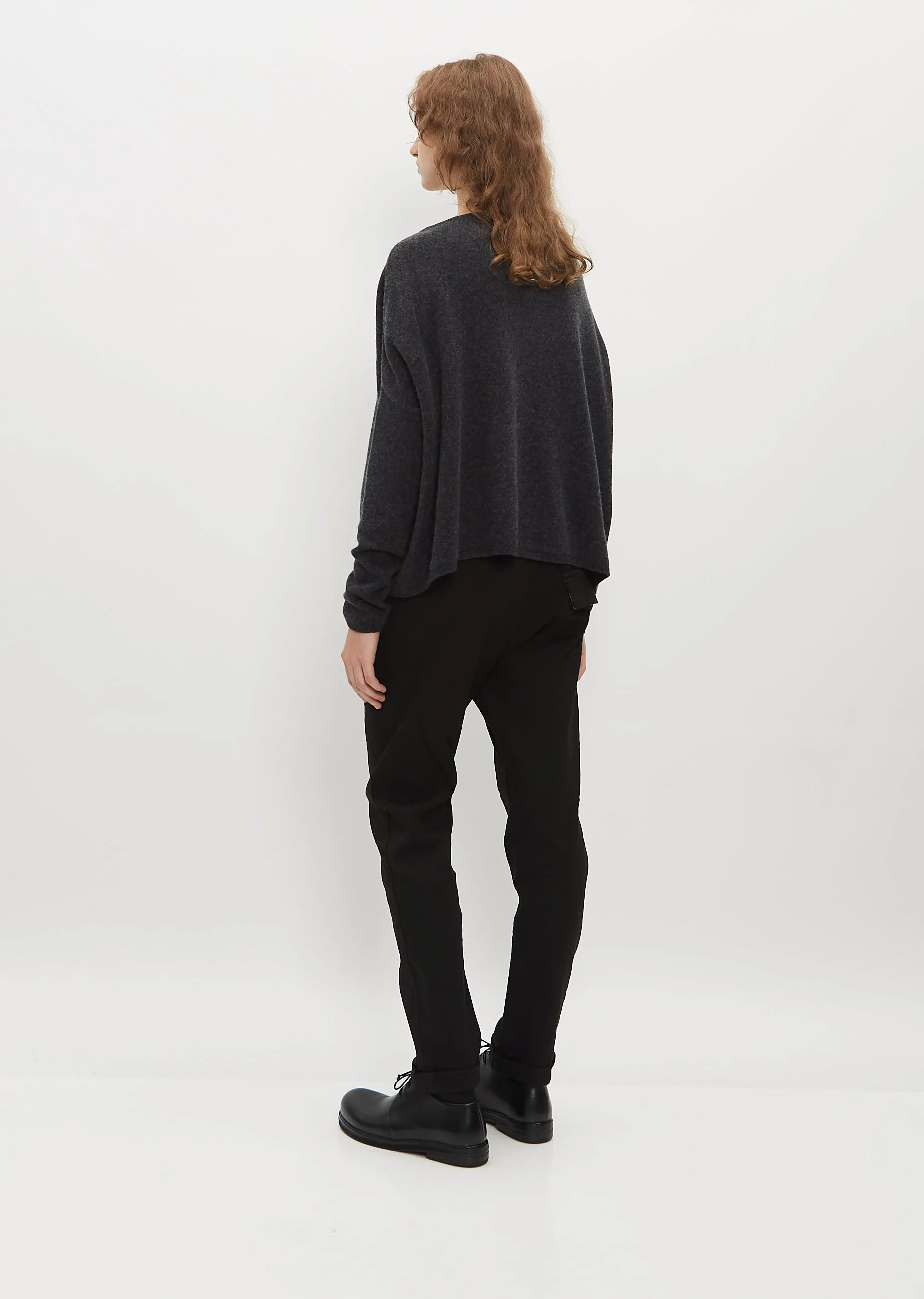 Boatneck Cashmere Sweater — Slate