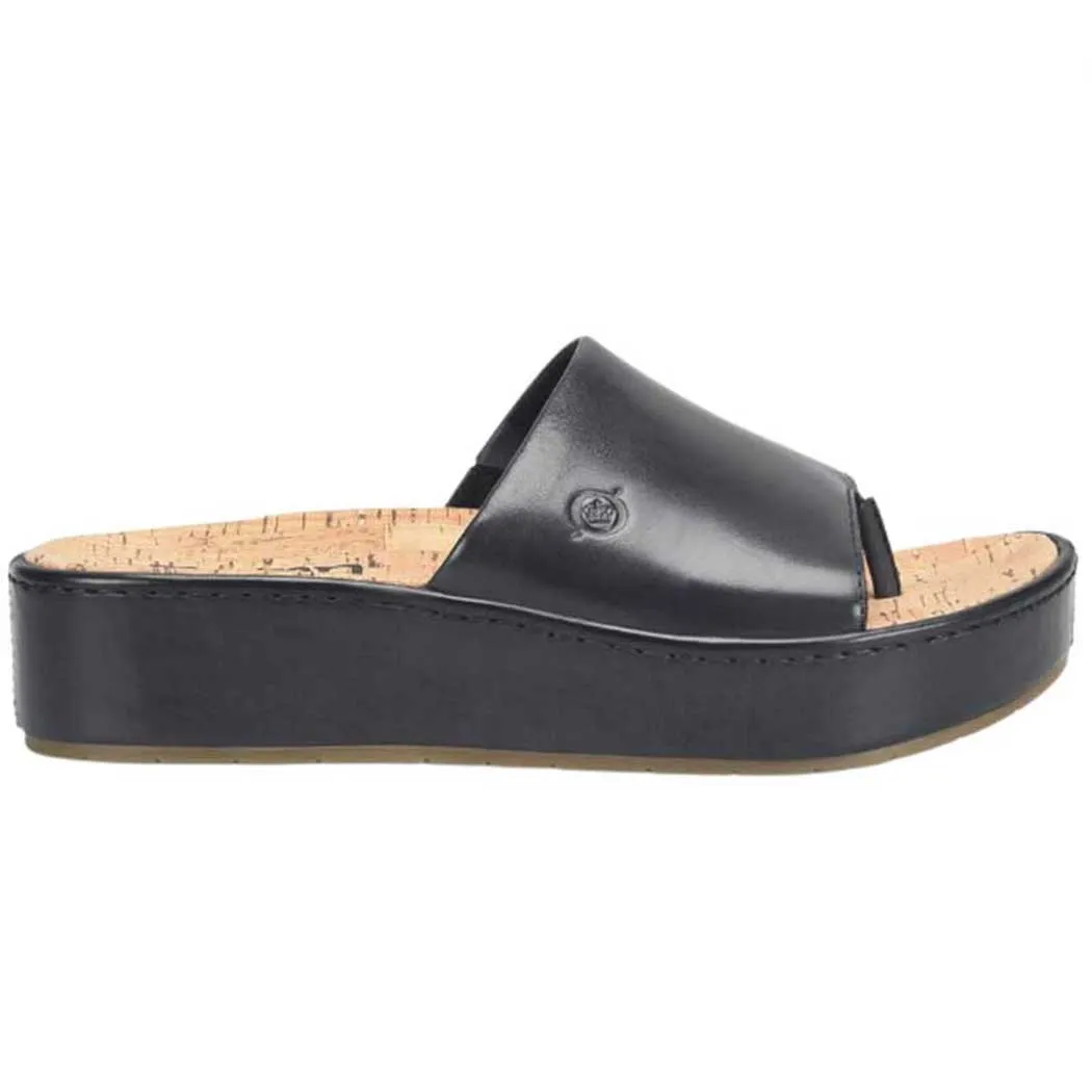 Born Sharr Platform Slide Sandal Black (Women's)