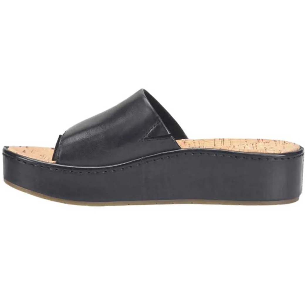 Born Sharr Platform Slide Sandal Black (Women's)