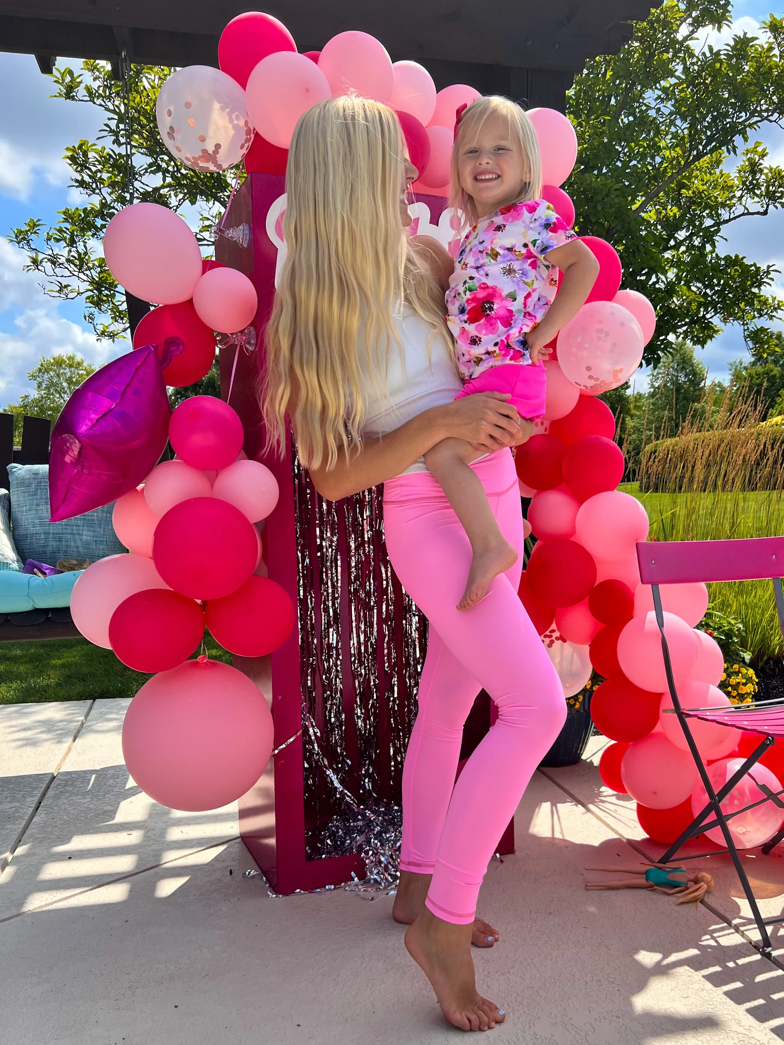 Bubblegum Pink Mom Leggings