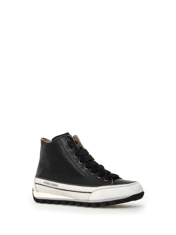 Candice Cooper Black Nappa High Sneaker