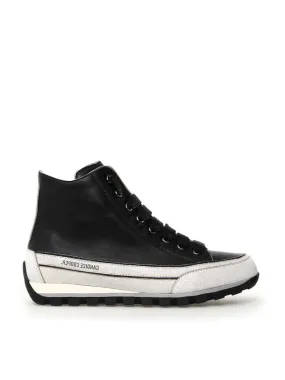 Candice Cooper Black Nappa High Sneaker