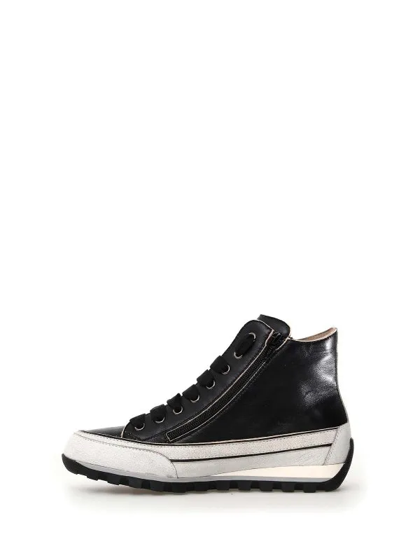 Candice Cooper Black Nappa High Sneaker