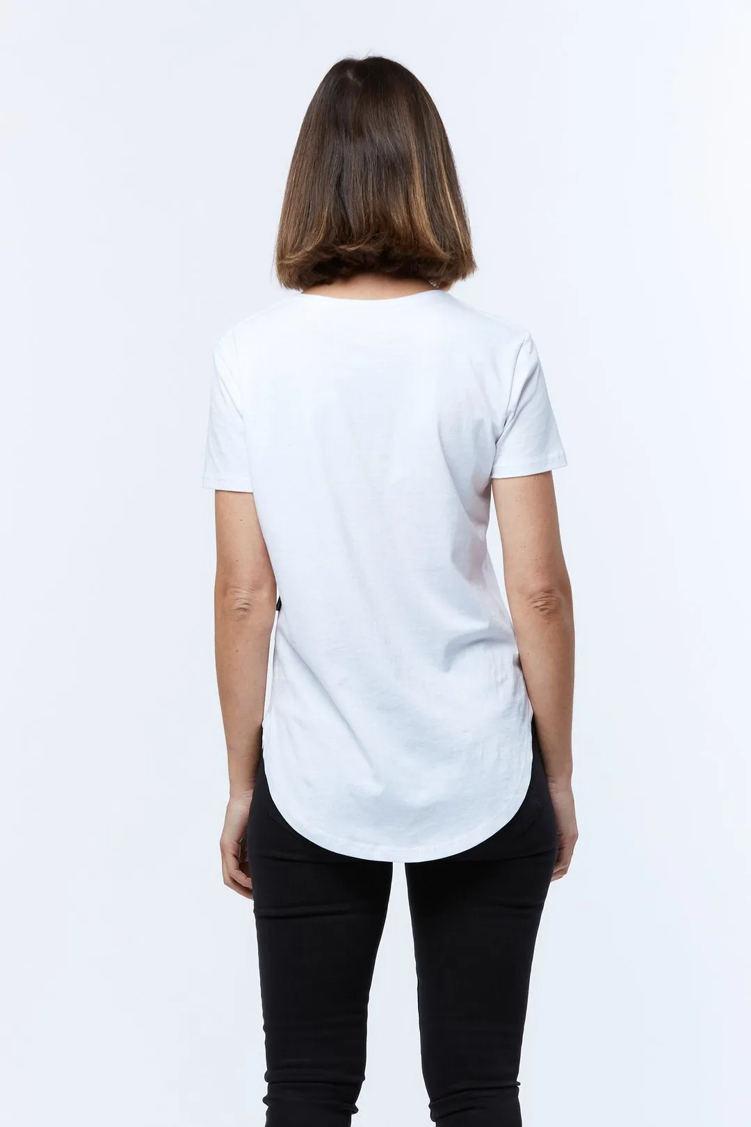 CASA AMUK - SADDLE HEM TEE - WHITE