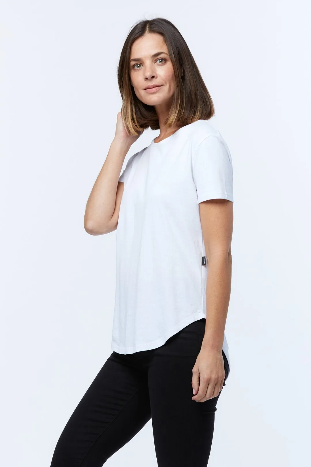 CASA AMUK - SADDLE HEM TEE - WHITE