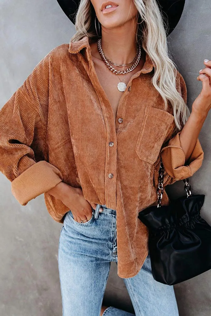 Corduroy Button Shirt