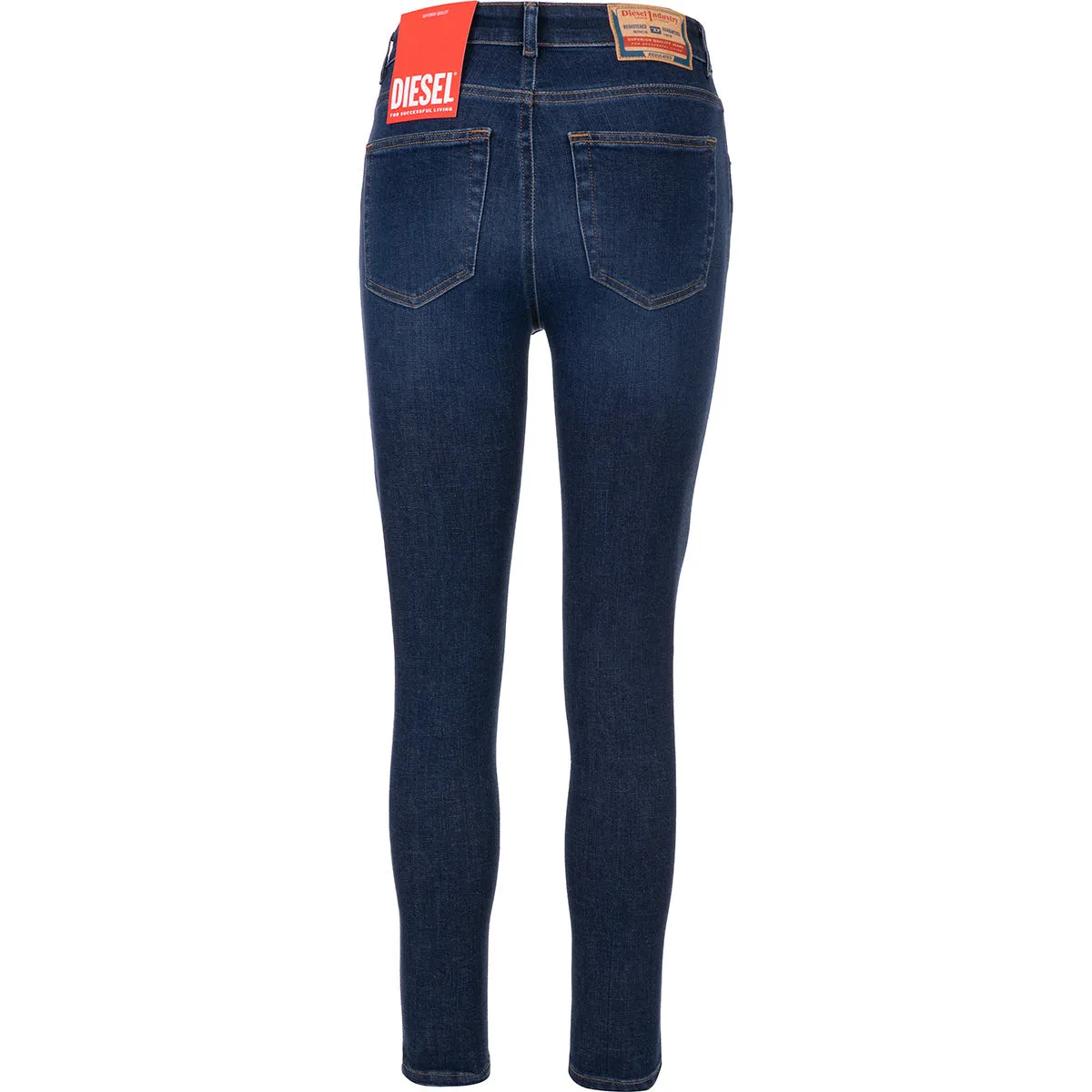 Diesel Logo Patch Straight Cut Jeans