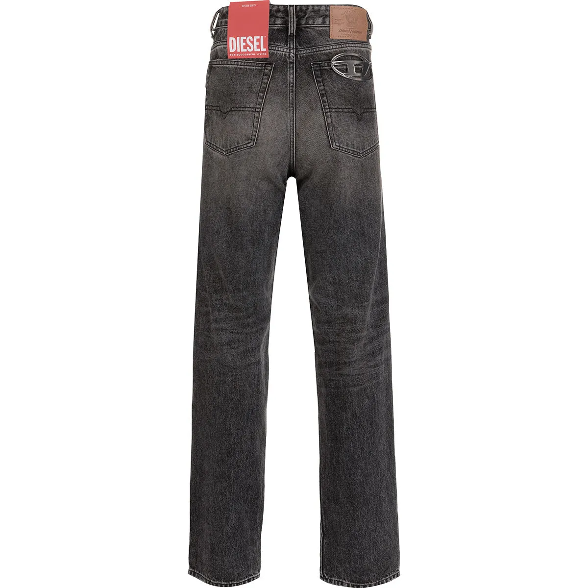 Diesel Logo Patch Straight-Leg Jeans