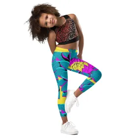 Elevate Your Girl's Active Style with Pop Art Inspired Yoga Pants 001