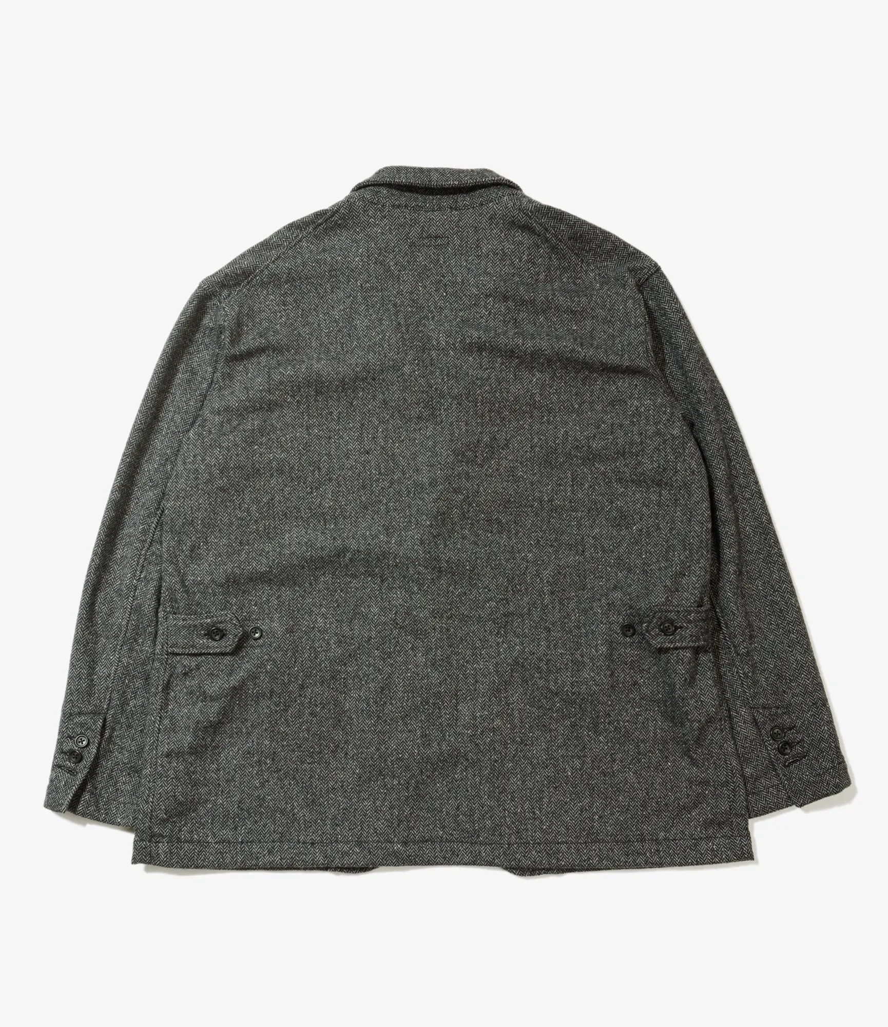 Engineered Garments Loiter Jacket - Grey Poly Wool Herringbone