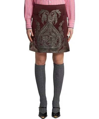 ETRO Metallic Print Mini Skirt