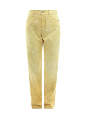 Etro Paisley Printed Straight Leg Jeans