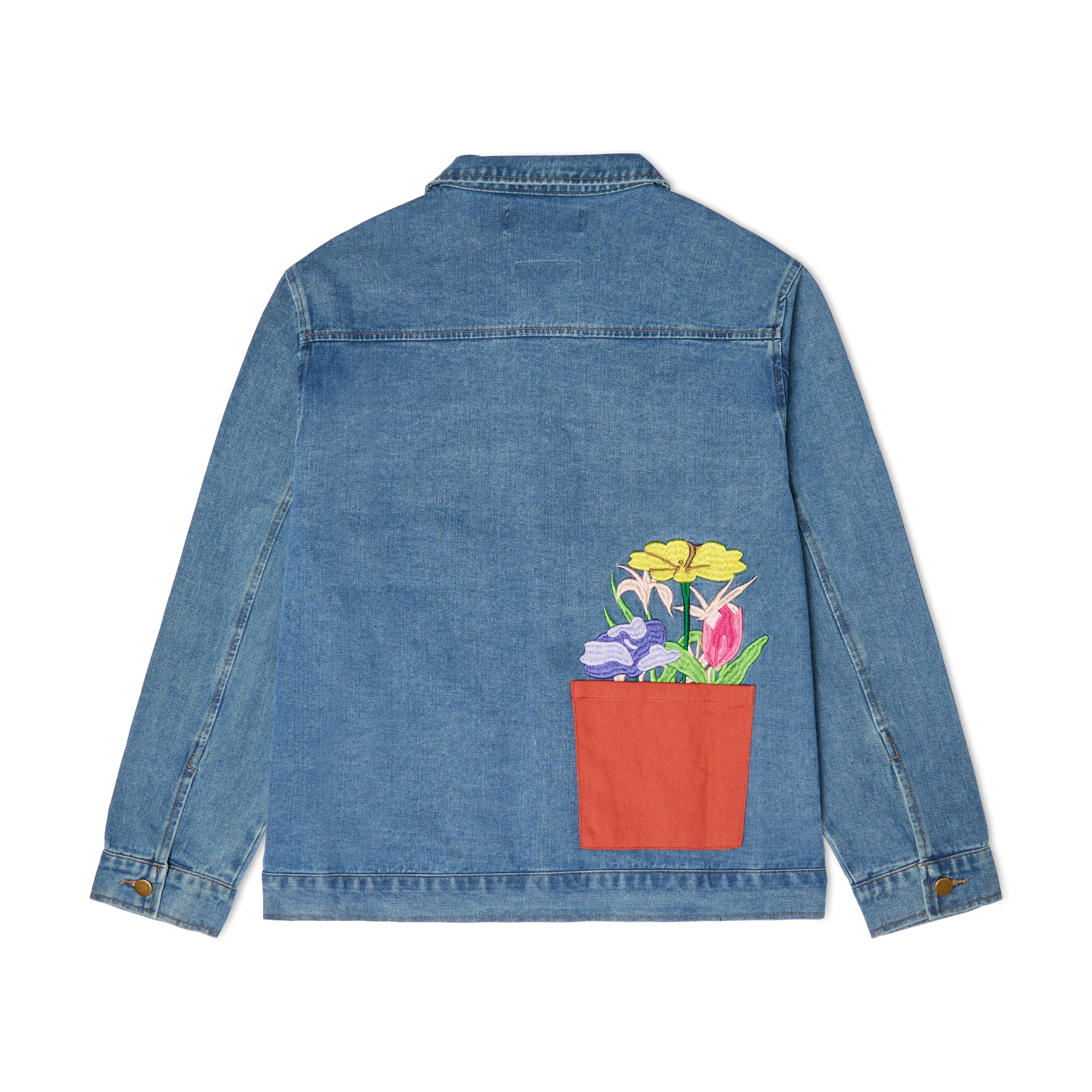 Flower Pots Denim Jacket [Blue]