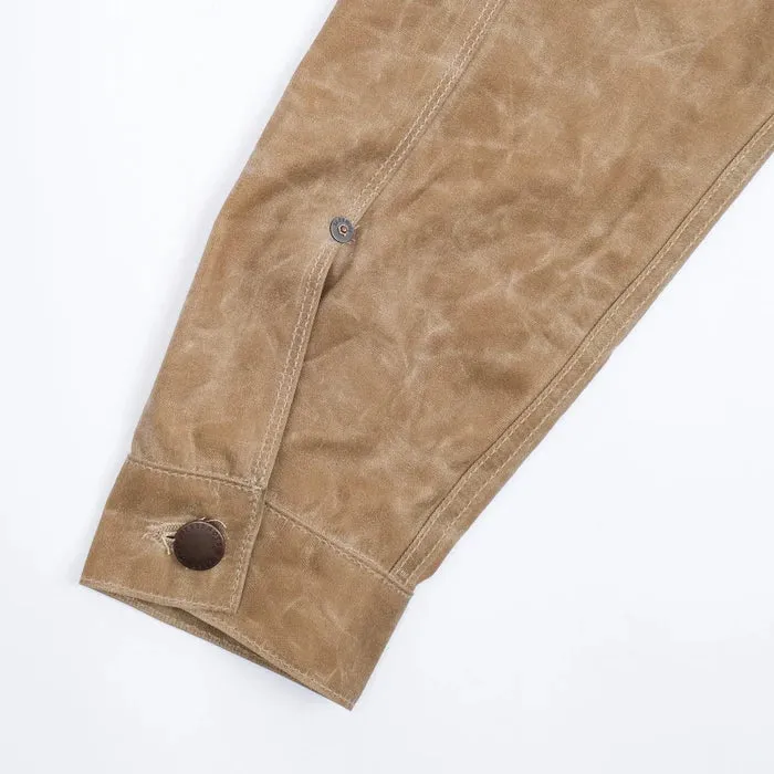 Freenote Cloth Riders Jacket Waxed Canvas - Tumbleweed