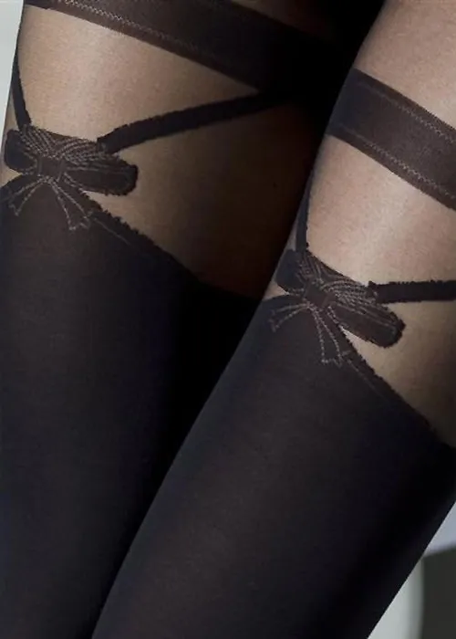 Gipsy Mock Bow Suspender Tights ()