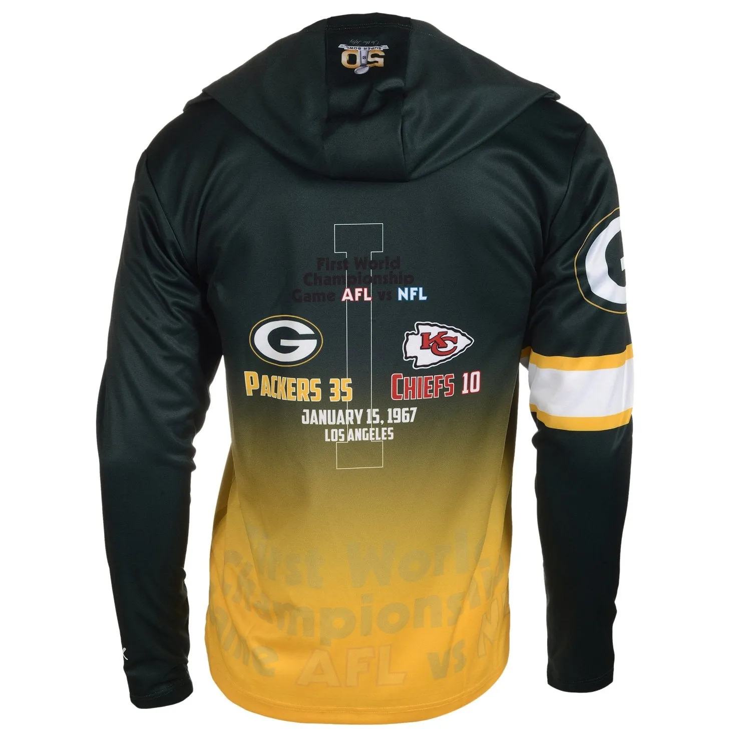 Green Bay Packers Super Bowl 1 Champions Commemorative Retro Hoody Tee