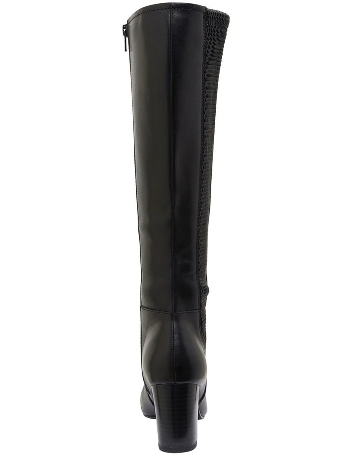 Gwen Boots in Black Leather