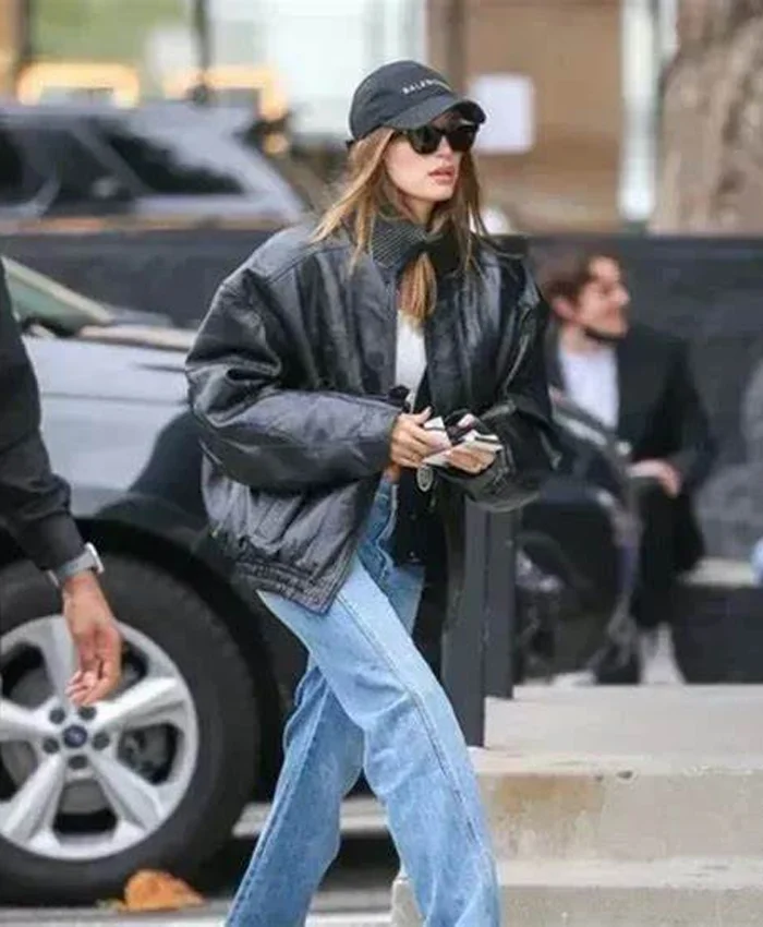 Hailey Bieber Leather Jacket - William Jacket