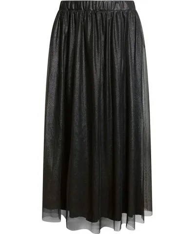 James Lakeland Women's Black Laminated Tulle Skirt