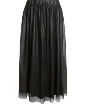 James Lakeland Women's Black Laminated Tulle Skirt