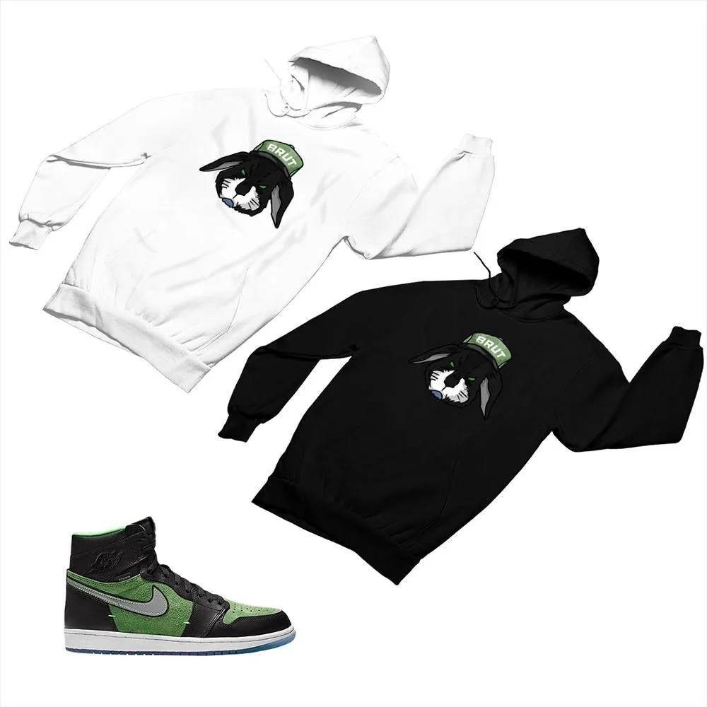 Jordan 1 Black Green Matching Custom Designed Hoodies JD 1-70-11