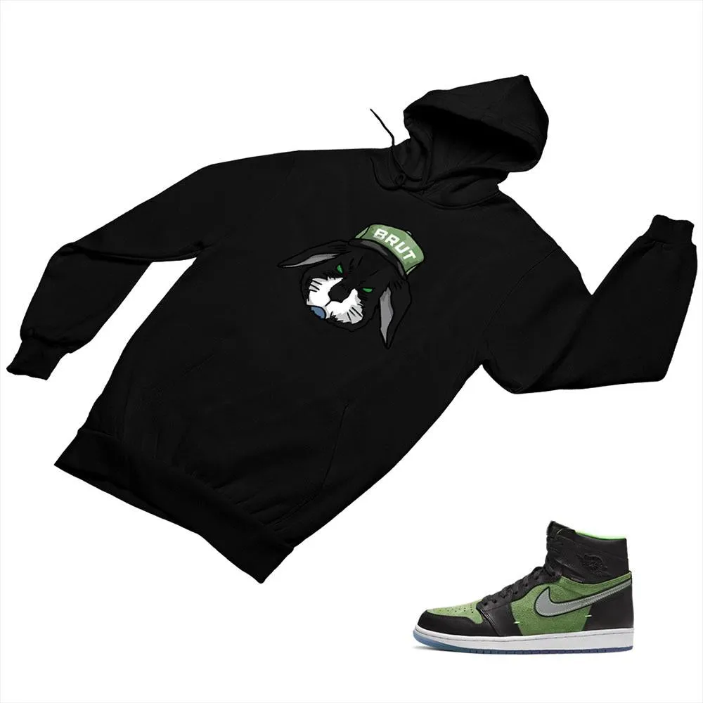 Jordan 1 Black Green Matching Custom Designed Hoodies JD 1-70-11