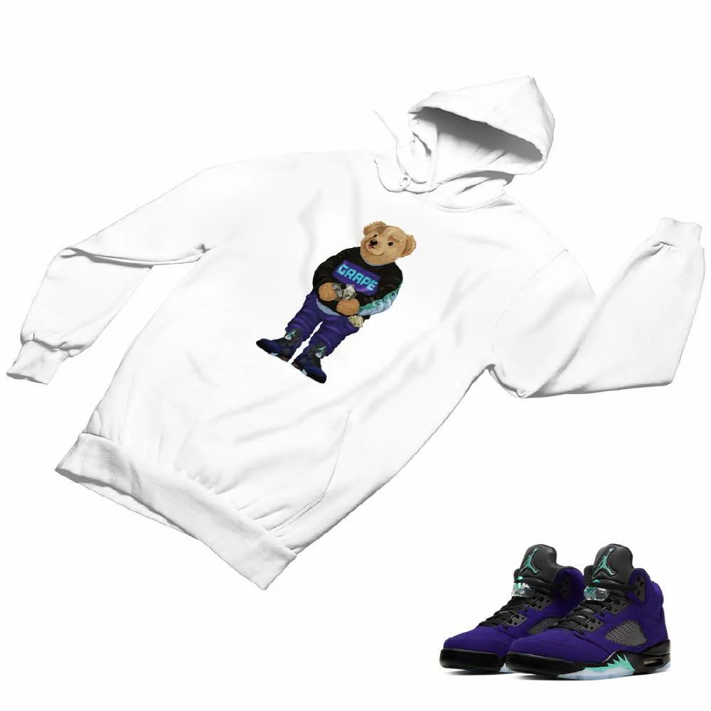 Jordan 5 Alternate Grape Matching Custom Designed Hoodies JD 5-2-8-15