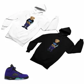 Jordan 5 Alternate Grape Matching Custom Designed Hoodies JD 5-2-8-15