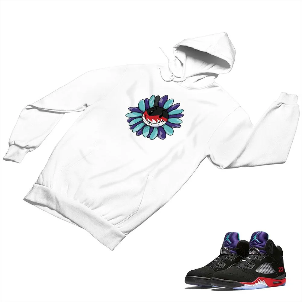 Jordan 5 Top 3 Black Matching Custom Designed Hoodies JD 5-2-7-1