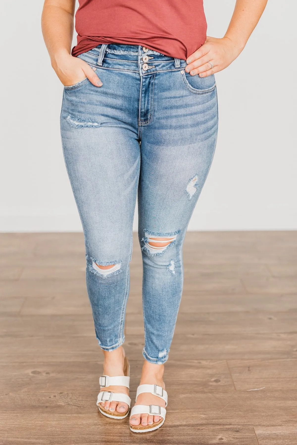 KanCan Curvy Skinny Jeans- Hillary Wash