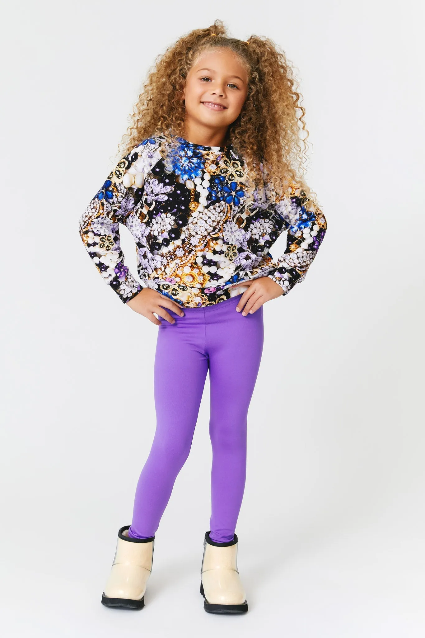 Kids TLC Leggings in Electric Purple