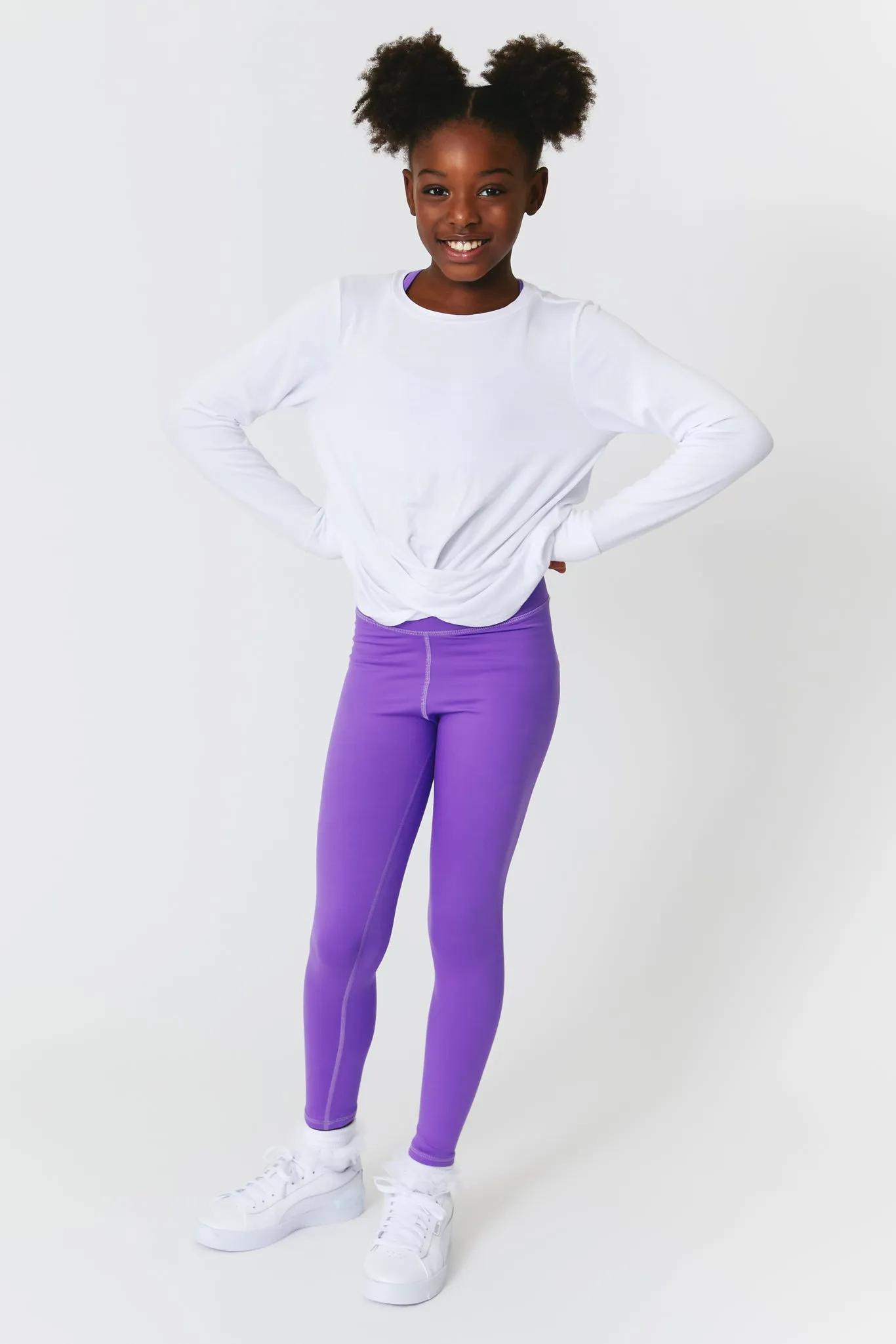 Kids TLC Leggings in Electric Purple