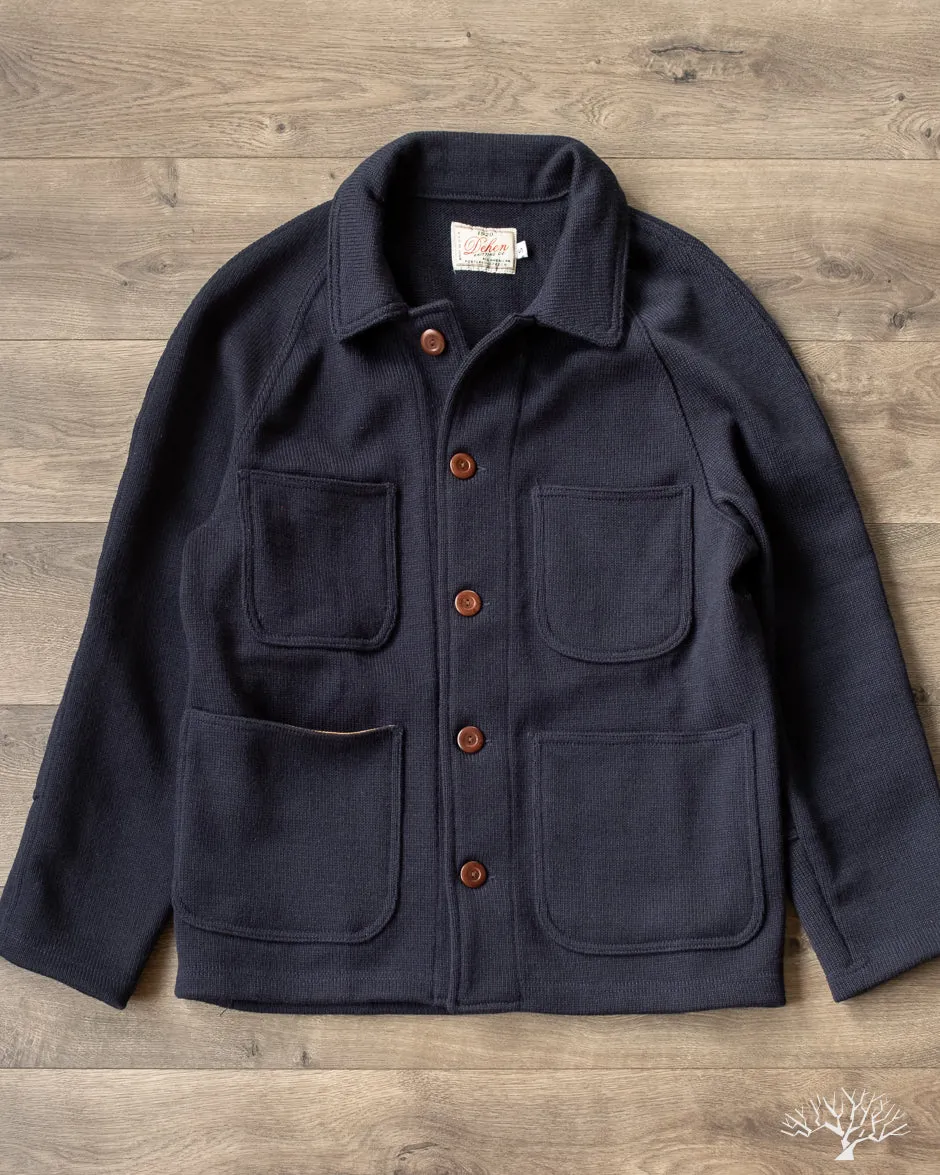 Knit Work Coat - Dark Navy