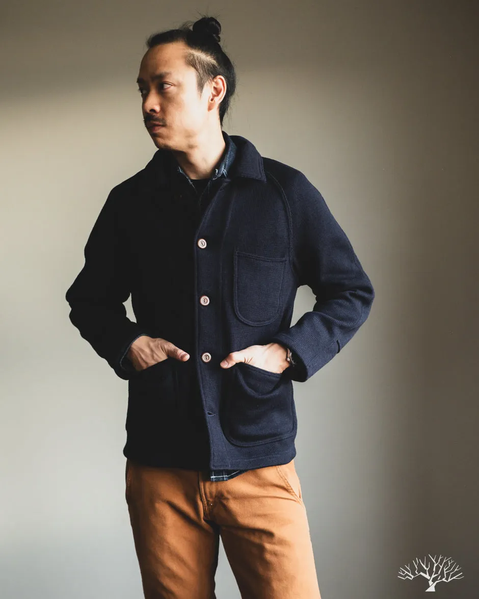 Knit Work Coat - Dark Navy