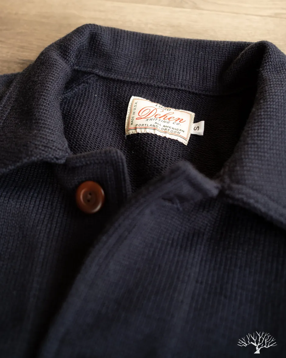 Knit Work Coat - Dark Navy