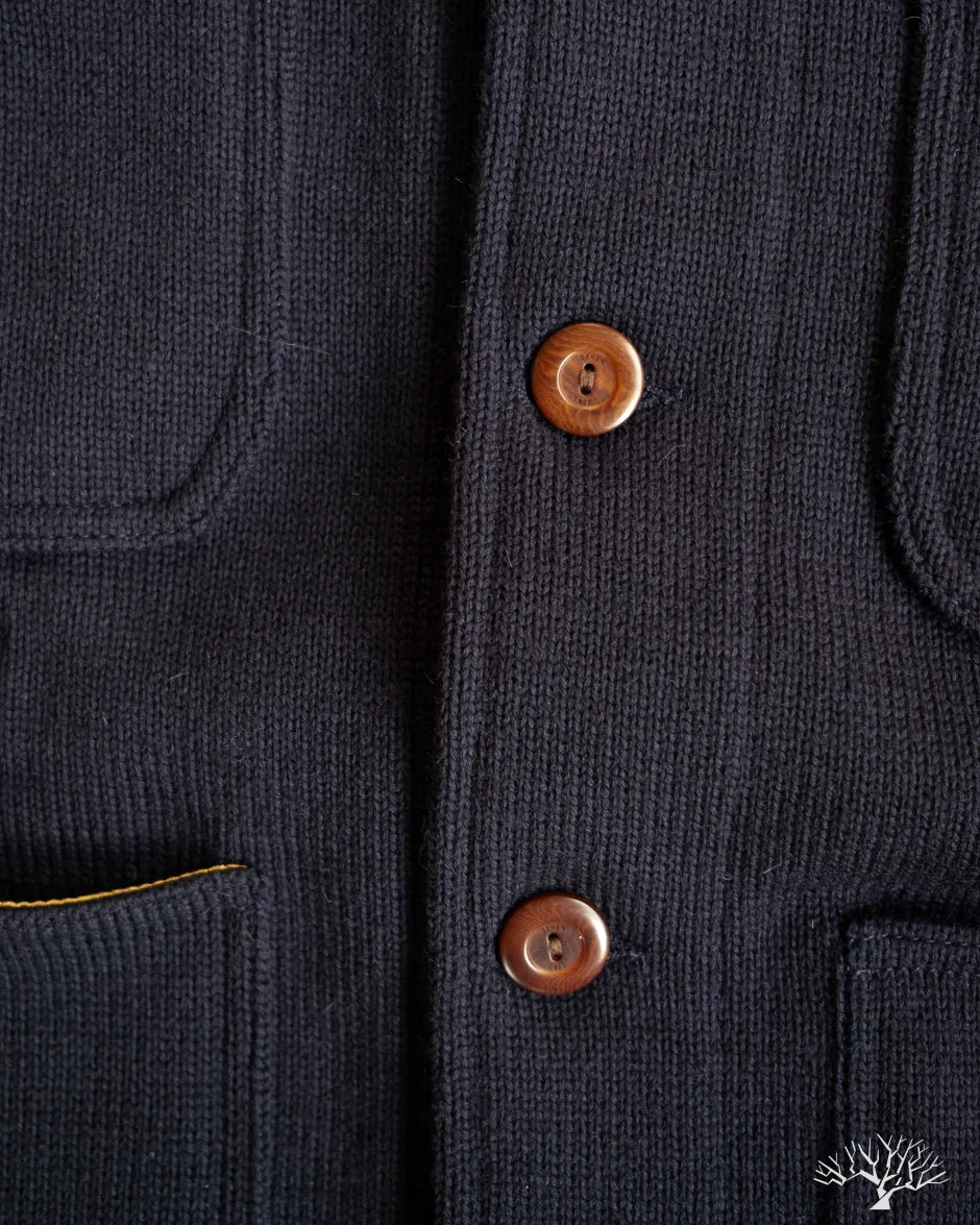 Knit Work Coat - Dark Navy