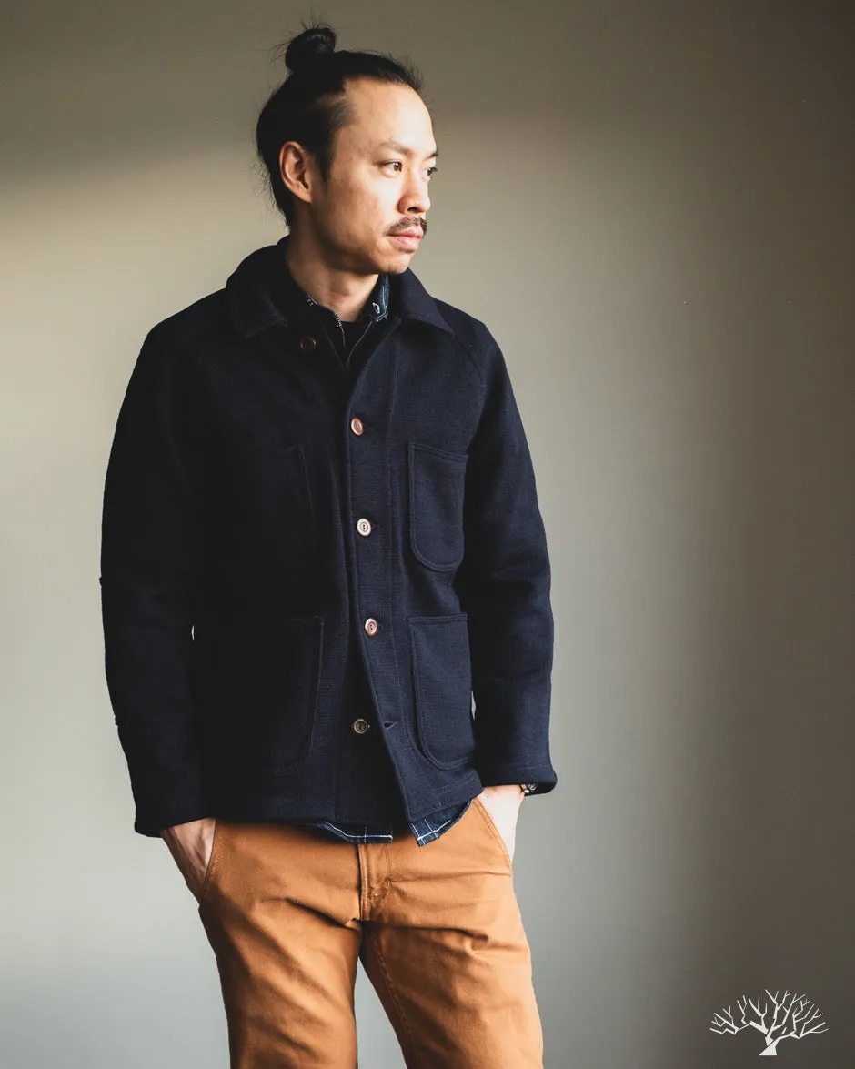 Knit Work Coat - Dark Navy