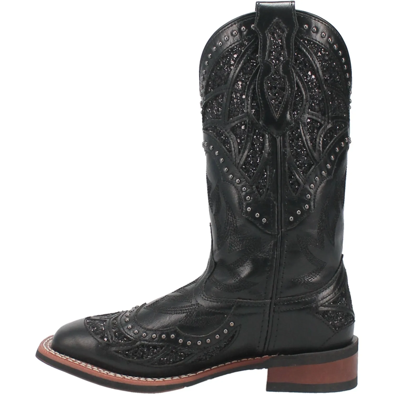 Laredo Womens Eternity Black Leather Cowboy Boots