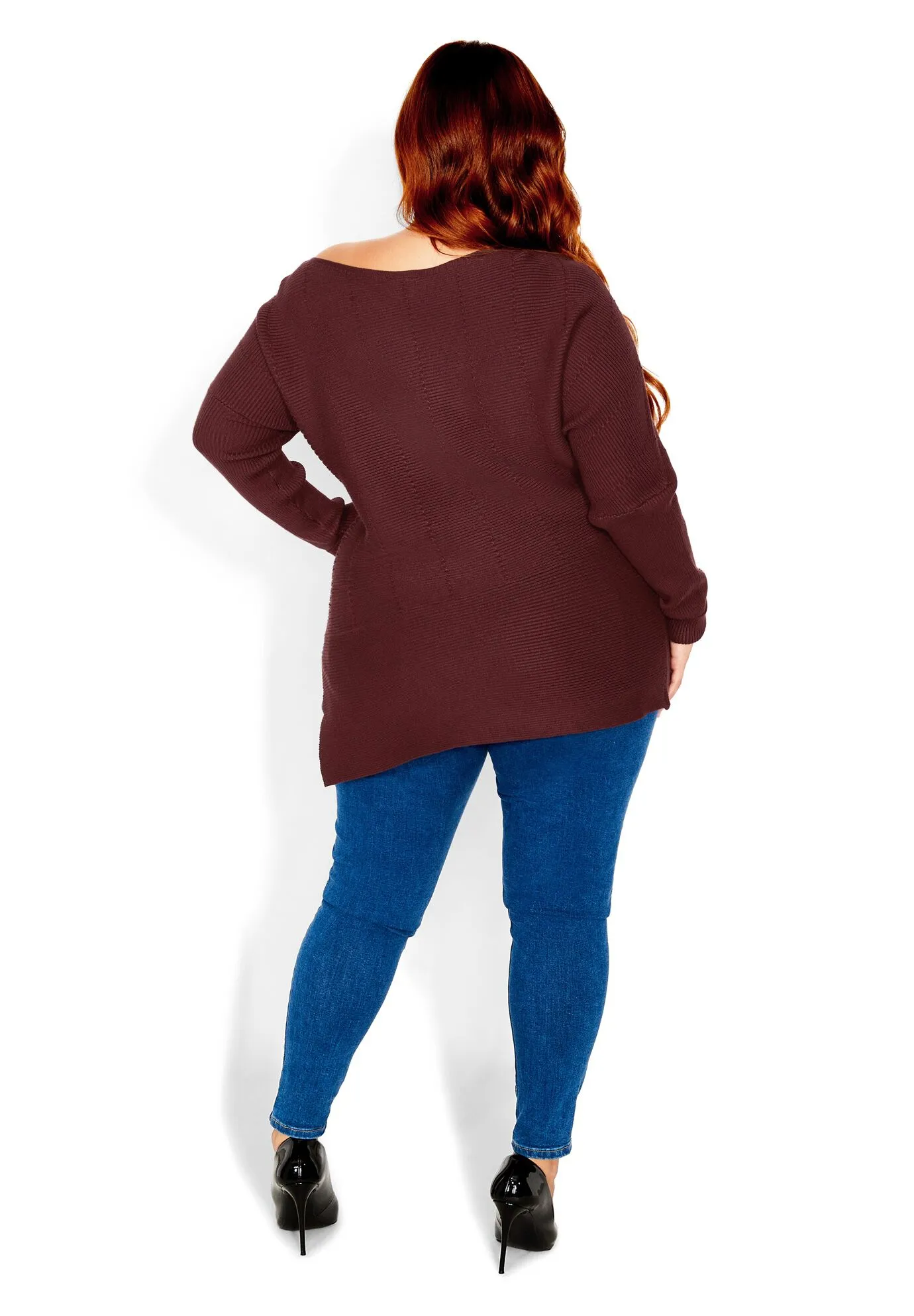 Lean In Sweater - bordeaux